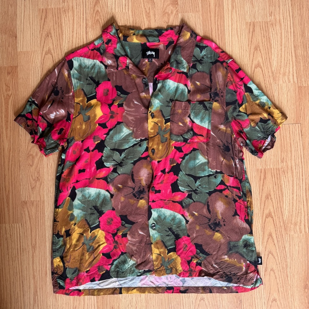 Stussy Men's Floral Shirt - Multicolor SZ XL